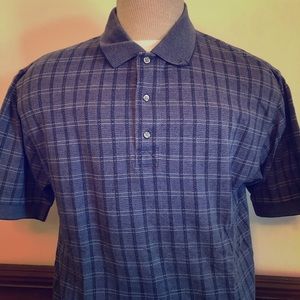 Men’s Blue Patterned Greg Norman Polo Shirt size M